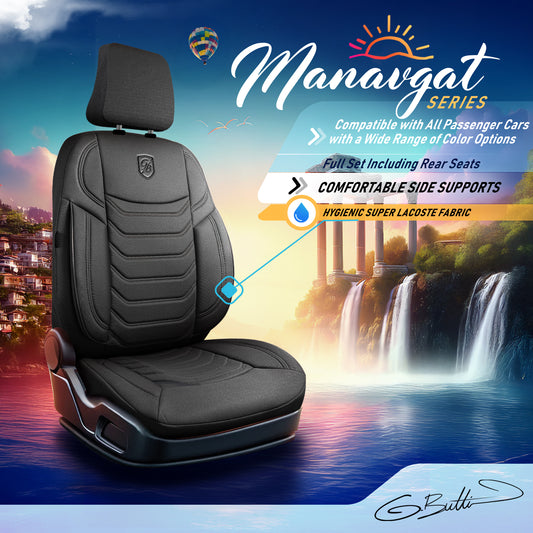 Premium Autositzbezug Manavgat, Farbe Schwarz – passend für viele Fahrzeuge Mode