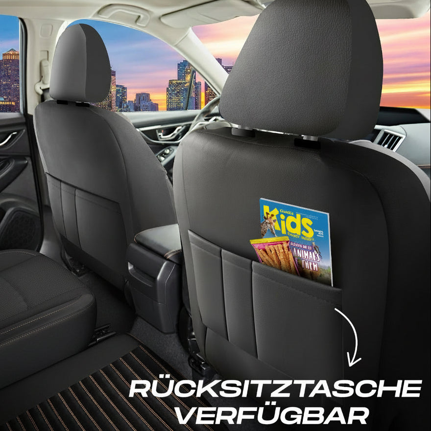 Boston Autositzbezug Alcantara Rot-Schwarz - 2x Premium Vordersitzbezüge