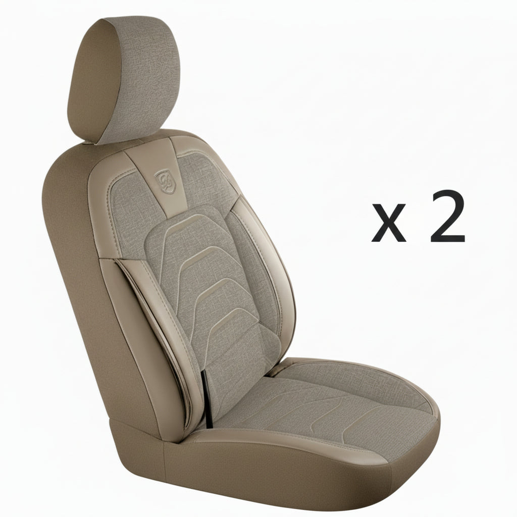 Premium Autositzbezug Giovanni Butti Bodrum, Farbe Beige – passend für Ihr Fahrzeug Vordersitz Mode x2