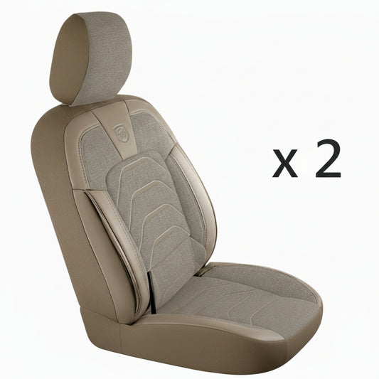 Premium Autositzbezug Giovanni Butti Bodrum, Farbe Beige – passend für Ihr Fahrzeug Vordersitz Mode x2