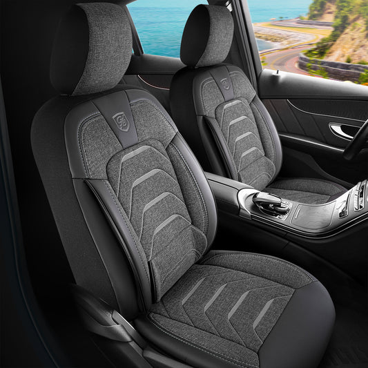 Premium Autositzbezug Giovanni Butti Bodrum, Farbe Rauchgrau-Grau – passend für Ihr Fahrzeug Vordersitz