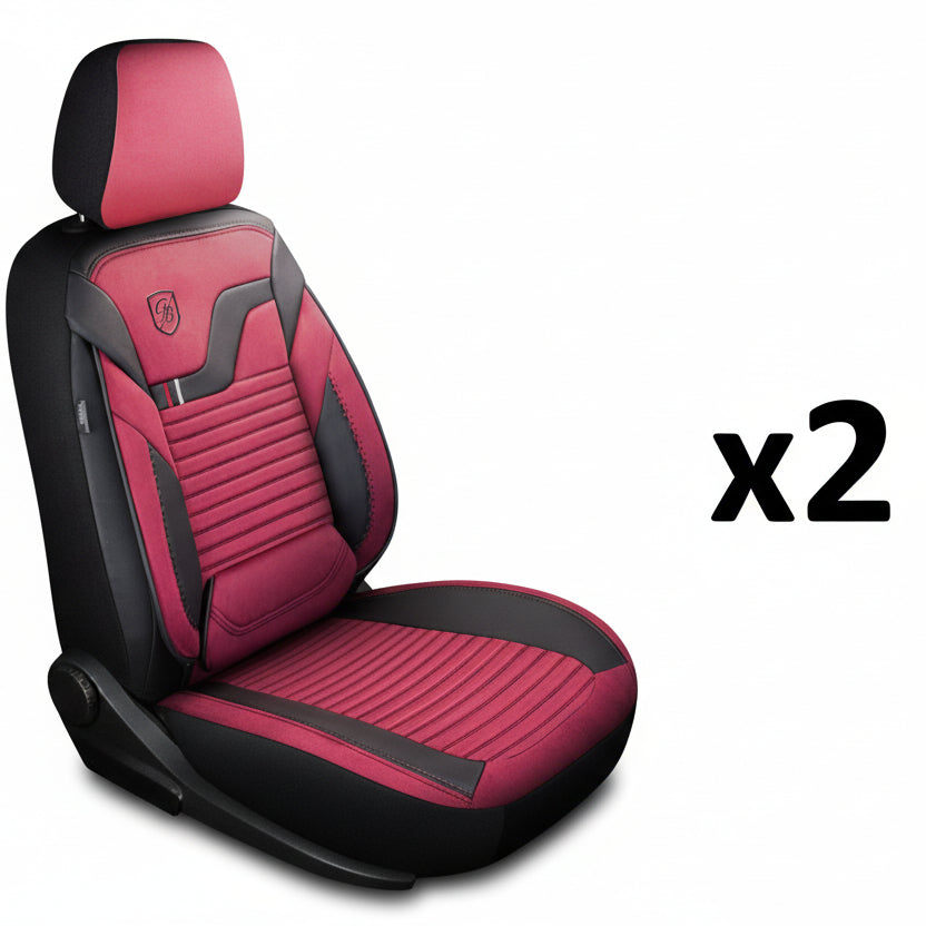Premium Autositzbezug Giovanni Butti Boston, Farbe Alcantara-Rot-Schwarz – passend für Ihr Fahrzeug Vordersitz x2