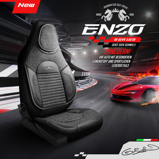 Premium Autositzbezug Giovanni Butti Enzo, Farbe Rauchgrau-Grau – passend für Ihr Fahrzeug Mode
