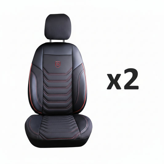 Premium Autositzbezug Giovanni Butti Florida, Farbe Schwarz-Rot – passend für viele Fahrzeuge Vordersitz x2
