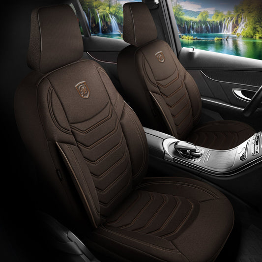 Premium Autositzbezug Giovanni Butti Manavgat Farbe Braun – passend für Ihr Fahrzeug Vordersitz