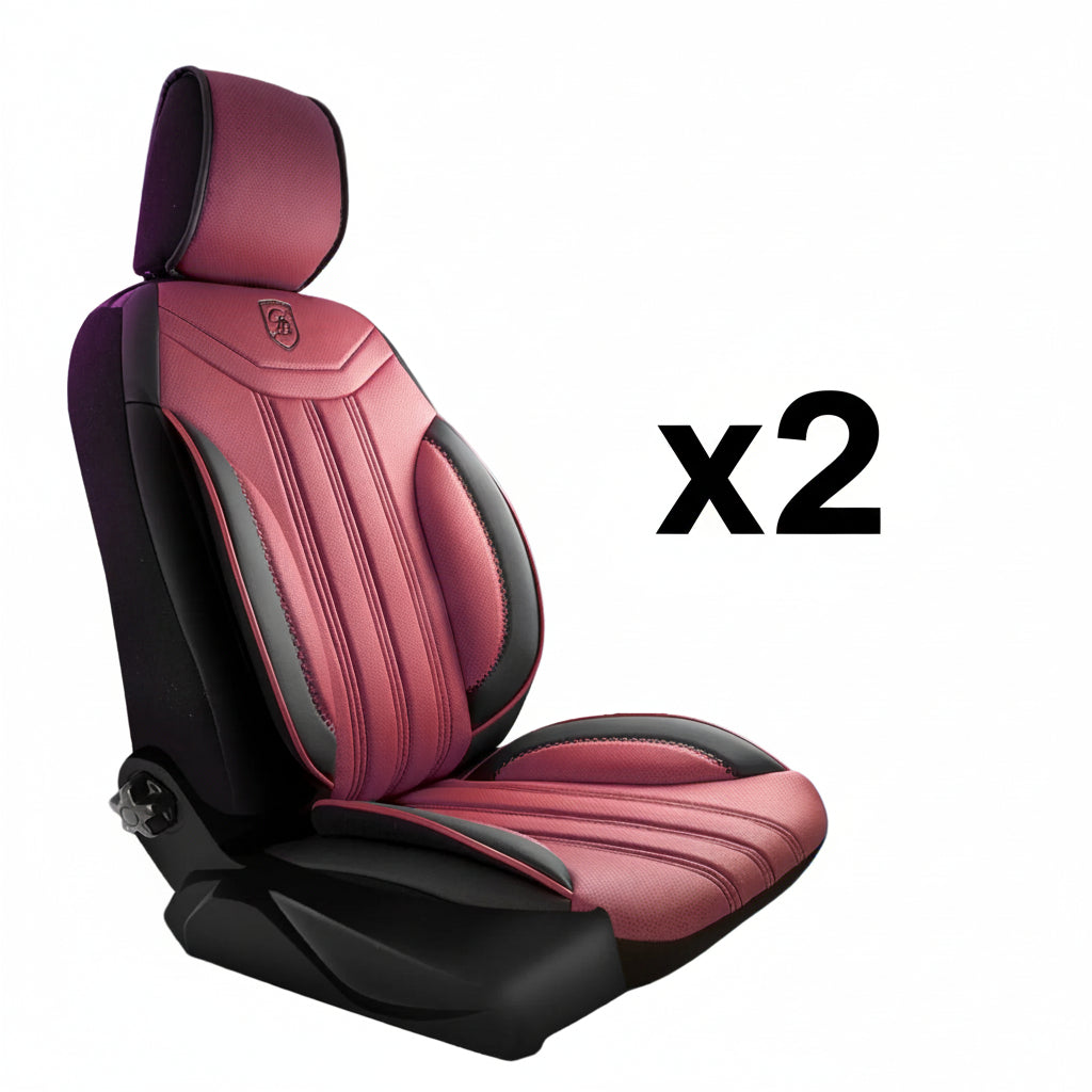 Premium Autositzbezug Giovanni Butti Miami Farbe Bordeauxrot-Schwarz – passend für Ihr Fahrzeug Vordersitz x2Mode