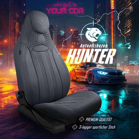 Premium Autositzbezug Hunter, Farbe Grau – passend für viele Fahrzeuge Mode