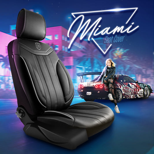 Premium Autositzbezug Miami, Farbe Schwarz-Grau – passend für viele Fahrzeuge Mode